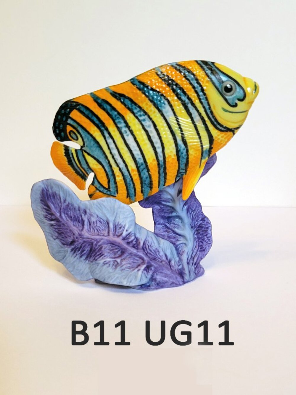 Blue & Yellow Fish Figurine - Franklin Mint (UG11)